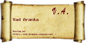 Vad Aranka névjegykártya