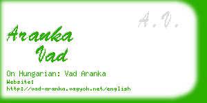 aranka vad business card